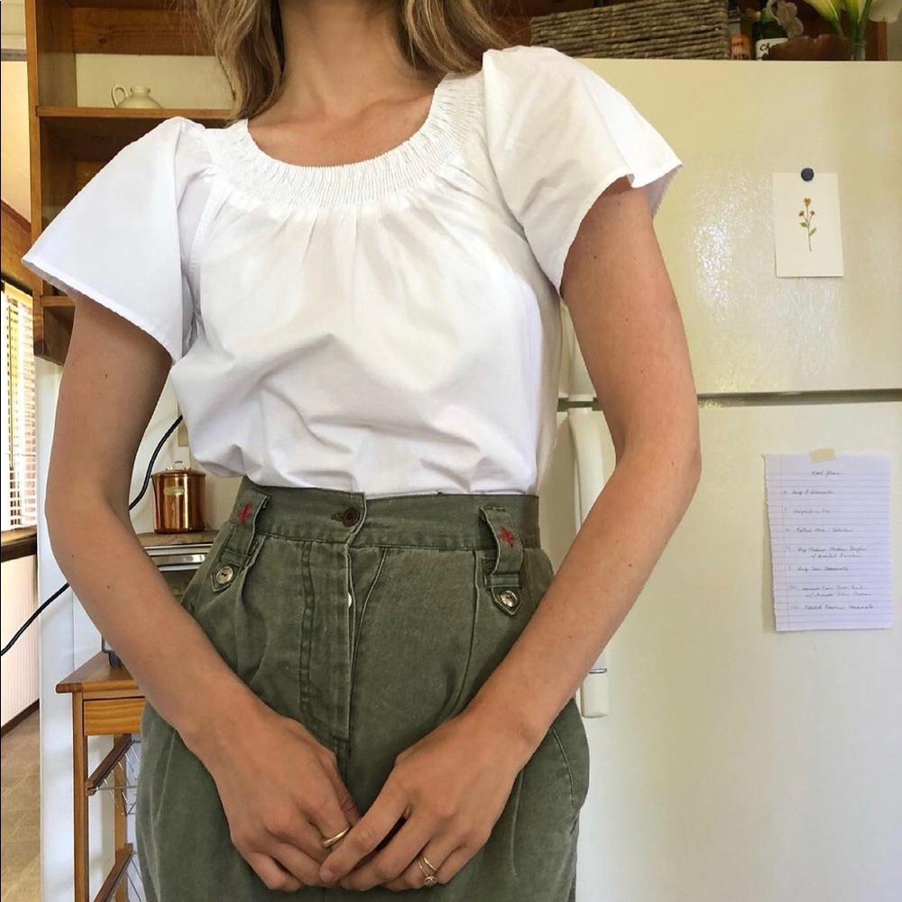 Vintage High Waist Straight Leg Army Pant